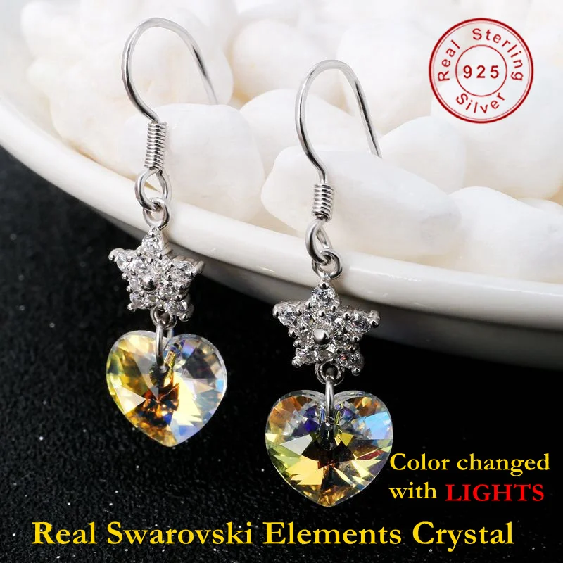Genuine Silver Dangle Water Drop Earrings women Top Austrian Crystal Fashion Original Made With Pendant Gift Pendientes
Genuine Silver Dangle Water Drop Earrings women Top Austrian Crystal Fashion Original Made With Pendant Gift Pendientes