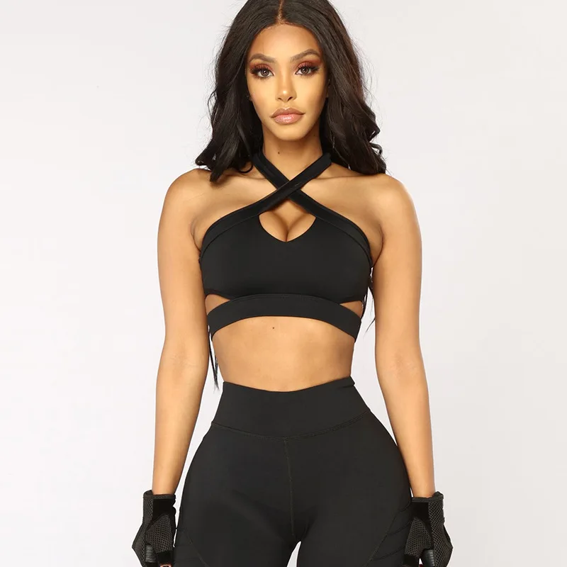 Summer Active Women Sport Yoga Gym Top Hollow Out Black Mujer Deep V Fitness Push Up Cross Sling Femme Running Lumbar Sport Bra
Summer Active Women Sport Yoga Gym Top Hollow Out Black Mujer Deep V Fitness Push Up Cross Sling Femme Running Lumbar Sport Bra