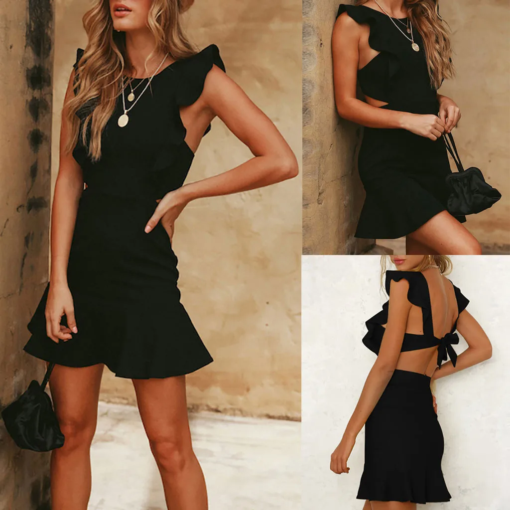 Women Fashion Plus Size Sexy O-Neck Ruffles Sleeveless Bandage Loose Dress Dress Women Vestidos De Fiesta Robe Femme
Women Fashion Plus Size Sexy O-Neck Ruffles Sleeveless Bandage Loose Dress Dress Women Vestidos De Fiesta Robe Femme