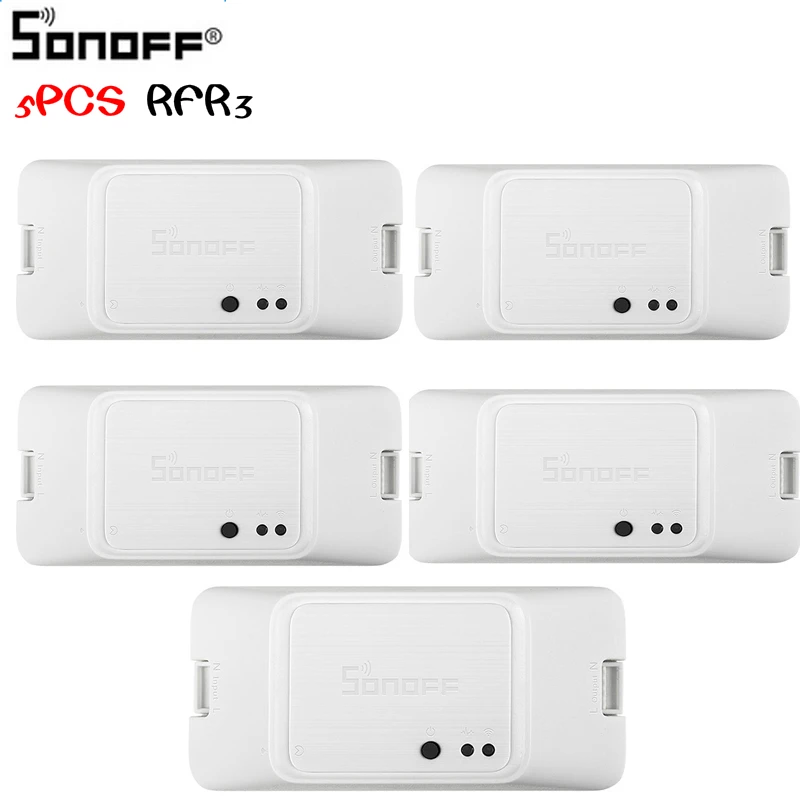 5PCS SONOFF Basic R3 Smart Switch APP Smart Home WIFI 10A Modules Compatible with Alexa Google Home Automation
5PCS SONOFF Basic R3 Smart Switch APP Smart Home WIFI 10A Modules Compatible with Alexa Google Home Automation