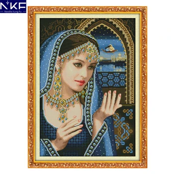 NKF An Indian Beauty Cross Stitching Needlework Painting Chinese Cross Stitch Kits for Embroidery Home Decor Cross-stitch Set
NKF An Indian Beauty Cross Stitching Needlework Painting Chinese Cross Stitch Kits for Embroidery Home Decor Cross-stitch Set