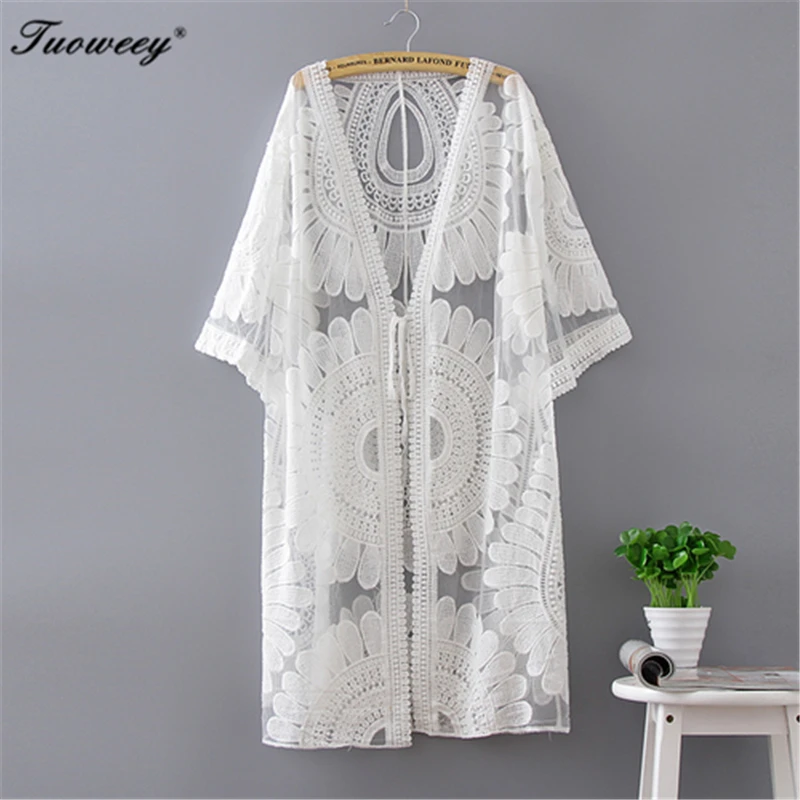 Plus Size Long Cardigans New lace loose blouses 2018 Women Fashion Lace Cardigan Hollow out Crochet Casual Blouses summer shirts
Plus Size Long Cardigans New lace loose blouses 2018 Women Fashion Lace Cardigan Hollow out Crochet Casual Blouses summer shirts