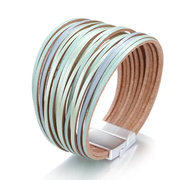 AENSOA Vintage Leather Wrap Bracelets For Women 2019 New Multiple Layer Charm Slim Strips Wide Bracelet & Bangle Fashion Jewelry
AENSOA Vintage Leather Wrap Bracelets For Women 2019 New Multiple Layer Charm Slim Strips Wide Bracelet & Bangle Fashion Jewelry