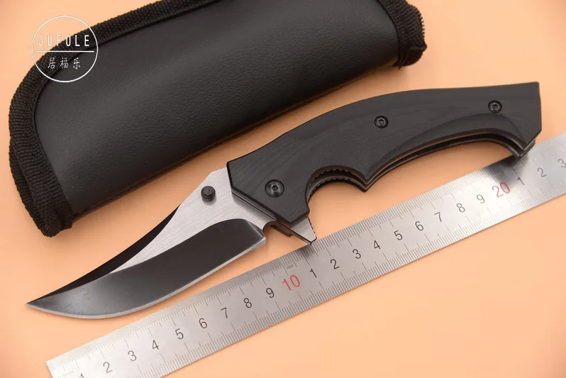 JUFULE 2018 New Original Made Bearing Folding D2 G10 steel Handle Survival Camping Utility Hunting Pocket EDC tool kitchen Knife
JUFULE 2018 New Original Made Bearing Folding D2 G10 steel Handle Survival Camping Utility Hunting Pocket EDC tool kitchen Knife