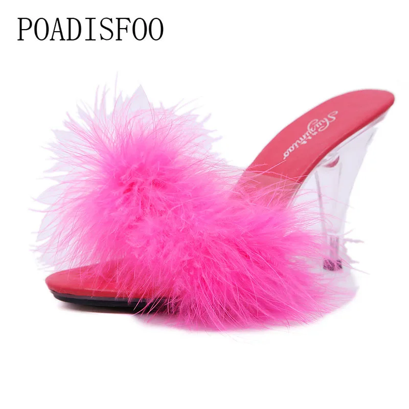 POADISFOO 2019 New Women Fashion Crystal Sandals Slippers for Women Sexy Super High Heels 10CM Plush Sexy shoes LFD-0276
POADISFOO 2019 New Women Fashion Crystal Sandals Slippers for Women Sexy Super High Heels 10CM Plush Sexy shoes LFD-0276