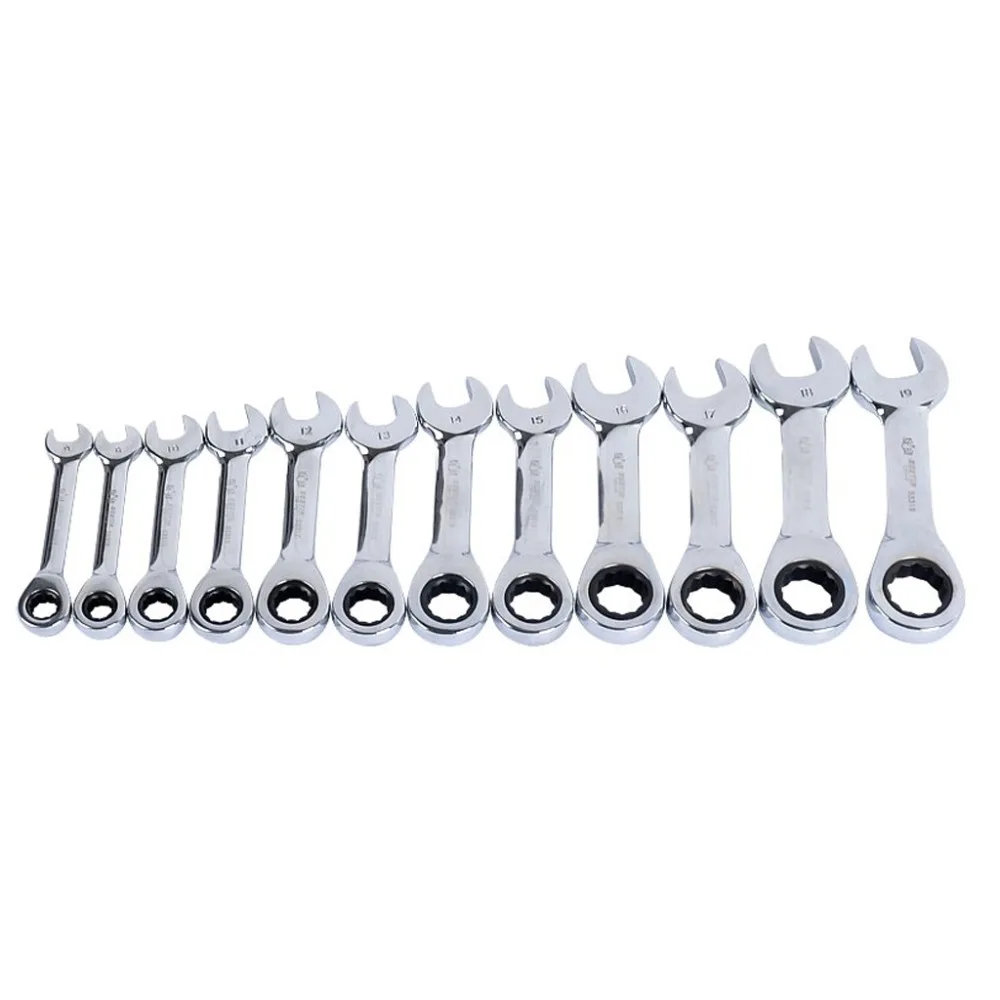 BESTIR 12Pcs/Set Ultra-short Gear Ratchet Wrench Kit Hand Tools For Household and Business Auto Repair Set 97612 
BESTIR 12Pcs/Set Ultra-short Gear Ratchet Wrench Kit Hand Tools For Household and Business Auto Repair Set 97612
