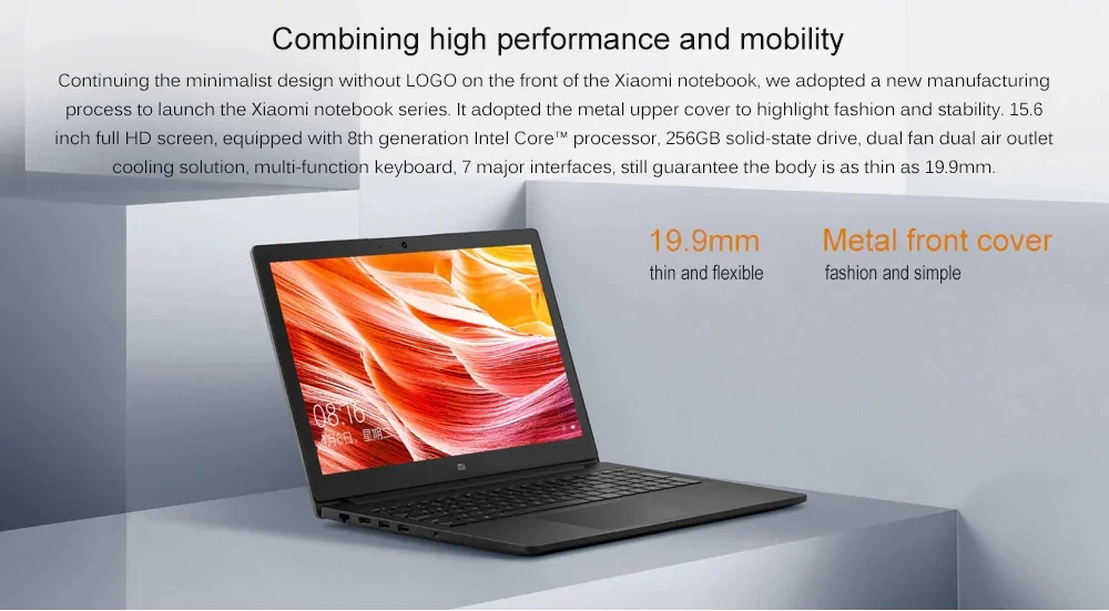 Xiaomi Notebook 15.6 I7 8gb