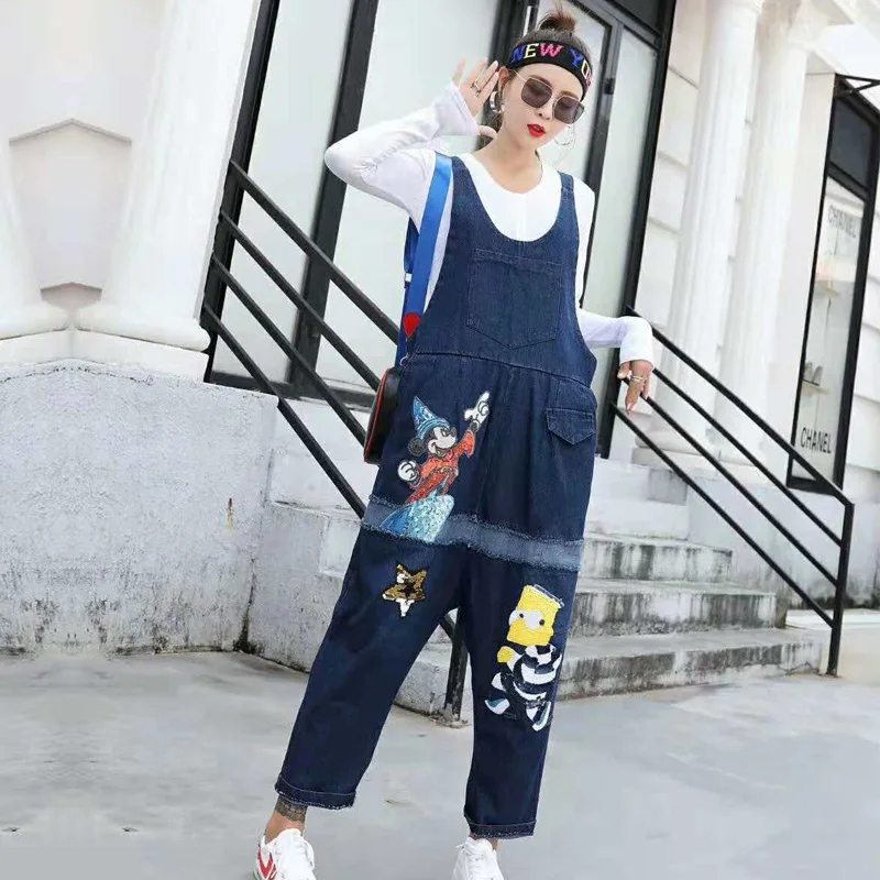 2018 autumn new cartoon sequins casual wide leg jumpsuit female large size loose fat mm denim bib jumpsuits for women 2018
2018 autumn new cartoon sequins casual wide leg jumpsuit female large size loose fat mm denim bib jumpsuits for women 2018