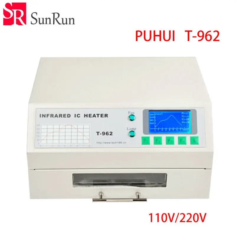 PUHUI Authorized T-962 Infrared IC Heater T962 Reflow Solder Oven BGA SMD SMT Rework Station T 962 Reflow Wave Oven