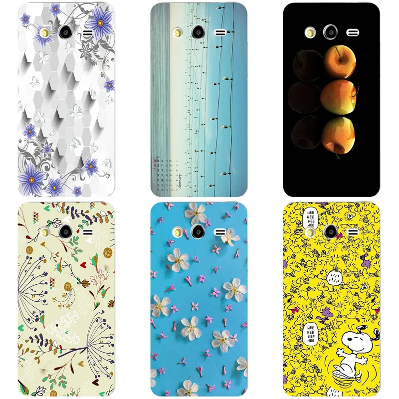 Luxury Flower Phone Case For Samsung Galaxy Core 2 Dual SIM G355H SM-G355H G355 G3559 Rose Fashion Back Cover Soft Silicon TPU |