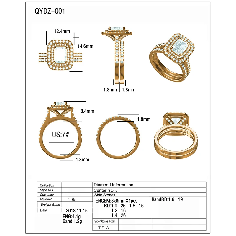 QYI Customized Rings SONA Stone Is Very Shiny Engagement Rings Two Rows 10k Gold Rings Women's Jewelry Anniversary Gifts
QYI Customized Rings SONA Stone Is Very Shiny Engagement Rings Two Rows 10k Gold Rings Women's Jewelry Anniversary Gifts