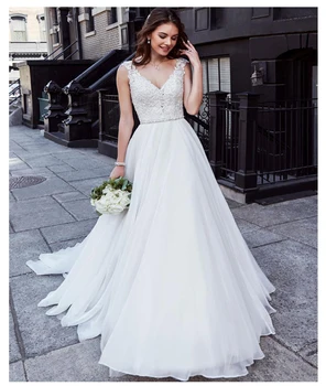 LORIE Sexy Wedding Dress Lace Top Boho Backless Ivory Beach Wedding Dress Appliques V Neck Princess Bride Dress Free Shipping
LORIE Sexy Wedding Dress Lace Top Boho Backless Ivory Beach Wedding Dress Appliques V Neck Princess Bride Dress Free Shipping