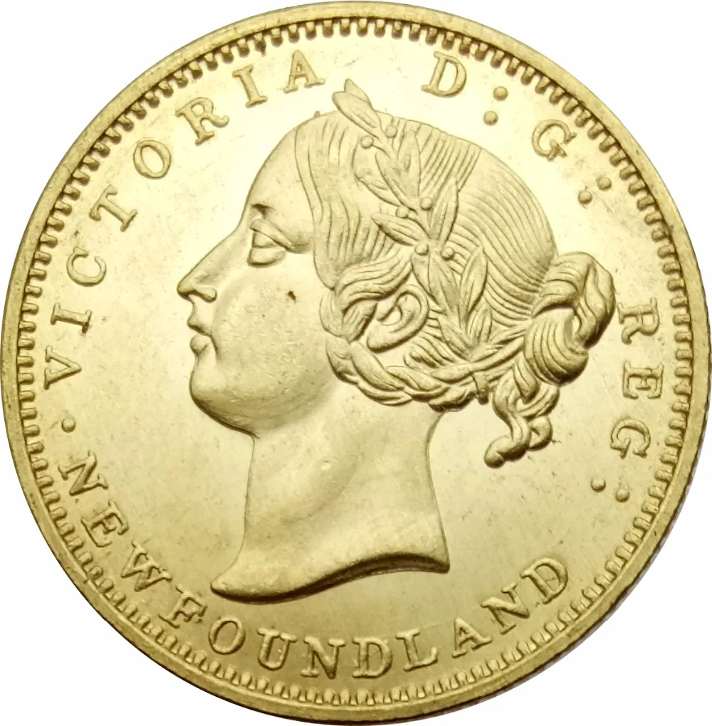 Canadian provinces Newfoundland 1872 Gold Two 2 Dollars Victoria Brass Copy Coins
Canadian provinces Newfoundland 1872 Gold Two 2 Dollars Victoria Brass Copy Coins