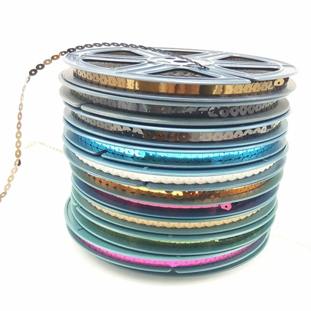 12pcs Hot sale sequins spangle CD length 95meters per reel 7mm flat glitter sequin reel for garment accessories
12pcs Hot sale sequins spangle CD length 95meters per reel 7mm flat glitter sequin reel for garment accessories