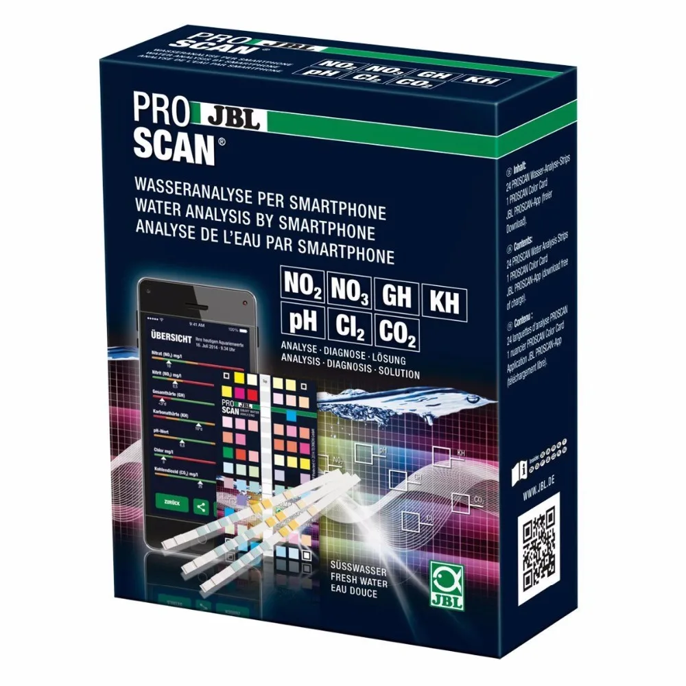 JBL Proscan Test Water Analysis With Evaluation Via App Water Test Set for PH/GH/KH/NO2/NO3/Cl2/co2
JBL Proscan Test Water Analysis With Evaluation Via App Water Test Set for PH/GH/KH/NO2/NO3/Cl2/co2