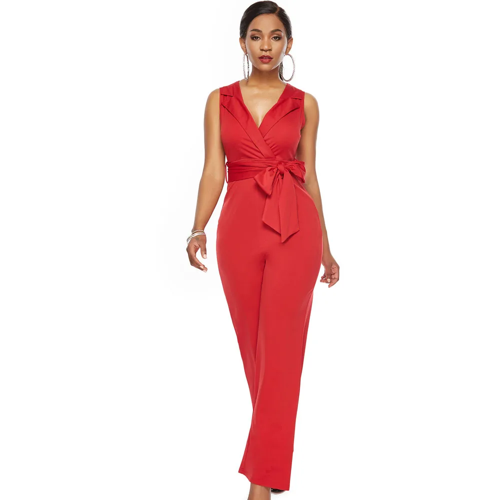 Sleeveless Wide Leg Jumpsuit Women Romper 2019 Summer Sexy Deep V Neck Elegant Office Party Long Pant Streetwear Overals Macacao
Sleeveless Wide Leg Jumpsuit Women Romper 2019 Summer Sexy Deep V Neck Elegant Office Party Long Pant Streetwear Overals Macacao