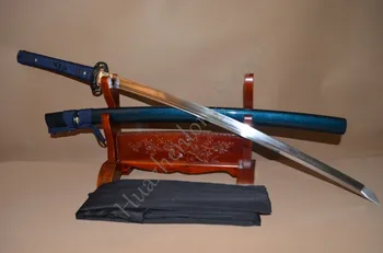 Japanese samurai 1095 T10 katana sword high carbon steel heart tsuba unokubi zukuri full tang blade can cut bamboos 
Japanese samurai 1095 T10 katana sword high carbon steel heart tsuba unokubi zukuri full tang blade can cut bamboos