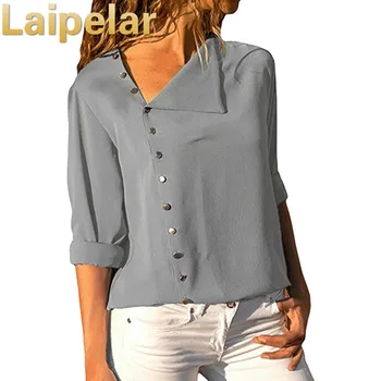 Laipelar Casual Long Sleeve Women Blouse Shirts 2018 New Solid Streetwear Summer Autumn Blusas Side Button Irregular Female Top
Laipelar Casual Long Sleeve Women Blouse Shirts 2018 New Solid Streetwear Summer Autumn Blusas Side Button Irregular Female Top