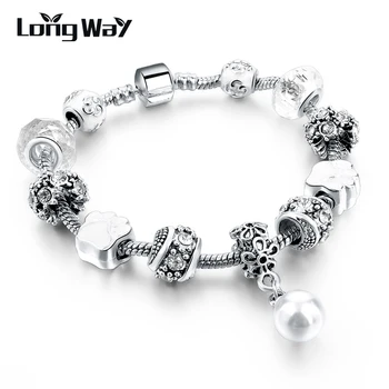 LongWay European Style Silver Color Bracelets & Bangles With Simulated Pearl Charms Bracelets For Women Pulseira SBR160043103
LongWay European Style Silver Color Bracelets & Bangles With Simulated Pearl Charms Bracelets For Women Pulseira SBR160043103