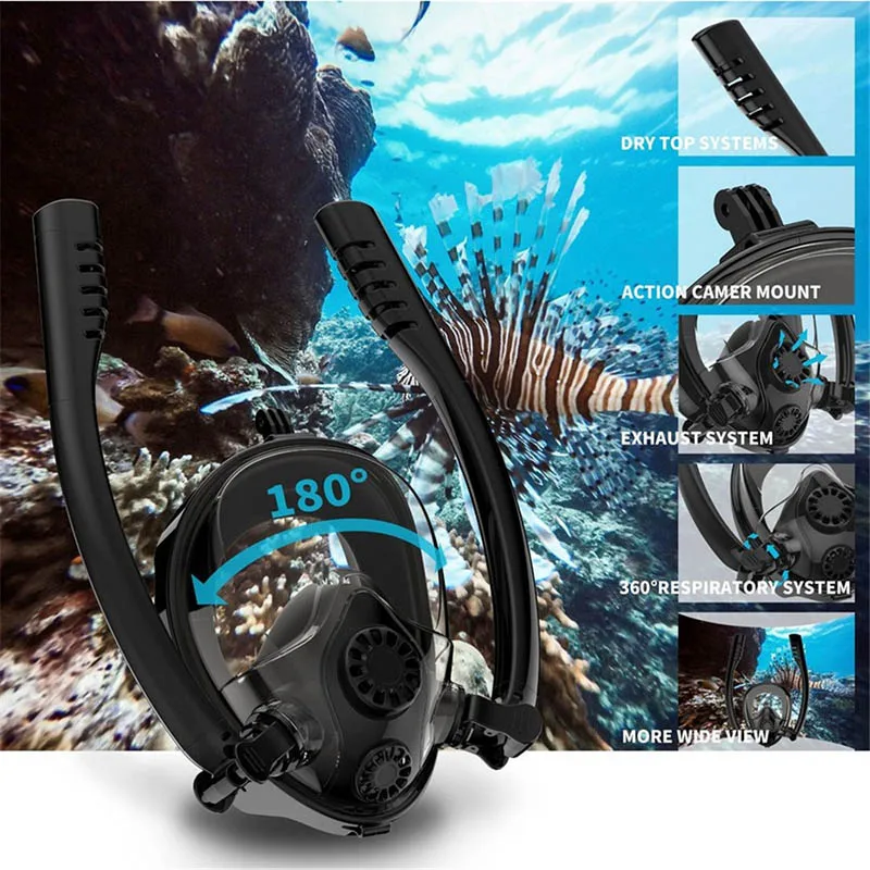 Newly Adult Swimming Snorkel Mask Anti-Fog Anti-Leak Clear Full Face Diving Snorkeling Mask FMS19
Newly Adult Swimming Snorkel Mask Anti-Fog Anti-Leak Clear Full Face Diving Snorkeling Mask FMS19