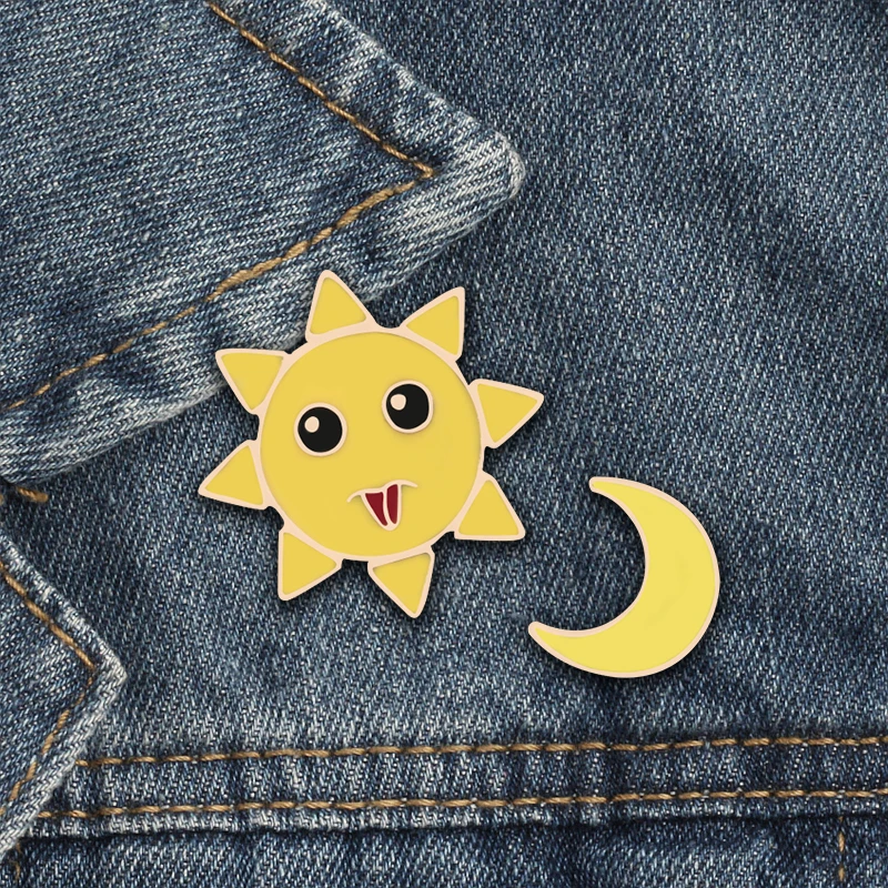 Cute Sun Moon Brooch Cartoon Enamel Pins Funny Face Women Jackets Lapel Pin Hat Bag Clothes Button Badge Jewelry Collection Gift
Cute Sun Moon Brooch Cartoon Enamel Pins Funny Face Women Jackets Lapel Pin Hat Bag Clothes Button Badge Jewelry Collection Gift