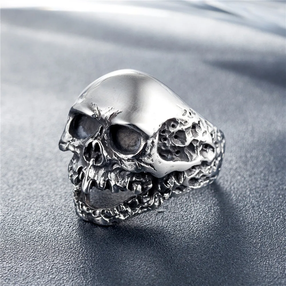 Stainless steel Titanium Steel Big Punk Biker Skull Ring For Man Unique Punk Men Cool Jewelry Steampunk Jewelry Motorcycle Ring
Stainless steel Titanium Steel Big Punk Biker Skull Ring For Man Unique Punk Men Cool Jewelry Steampunk Jewelry Motorcycle Ring