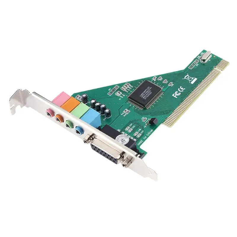 

4CH CMI8738 Chipset Stereo Sound PCI Port Audio Card Supports 2/4CH and DLS with Driver CD for Desktop PC Computer High Quality