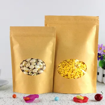 100pcs/lot Stand-up Kraft Paper Clear Oval Window Bag Doypack Gift Wedding Party Gift Packaging Bag Zipper Window Pouches
100pcs/lot Stand-up Kraft Paper Clear Oval Window Bag Doypack Gift Wedding Party Gift Packaging Bag Zipper Window Pouches
