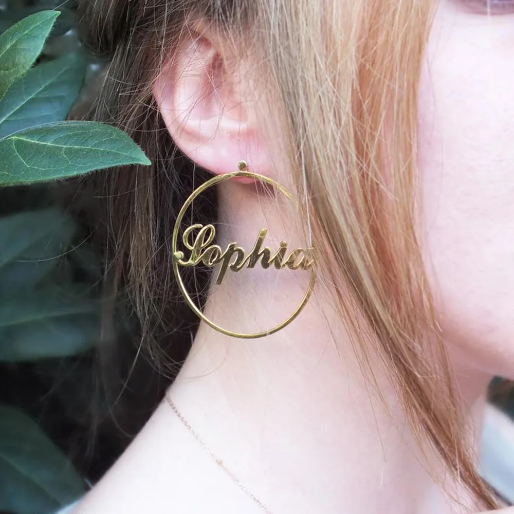 FYW Stainless Steel Gold Hoop Earrings Personalized Name Designer Hoop Loop Earrings Jewelry Costom Name Ear Jewelry Women
FYW Stainless Steel Gold Hoop Earrings Personalized Name Designer Hoop Loop Earrings Jewelry Costom Name Ear Jewelry Women