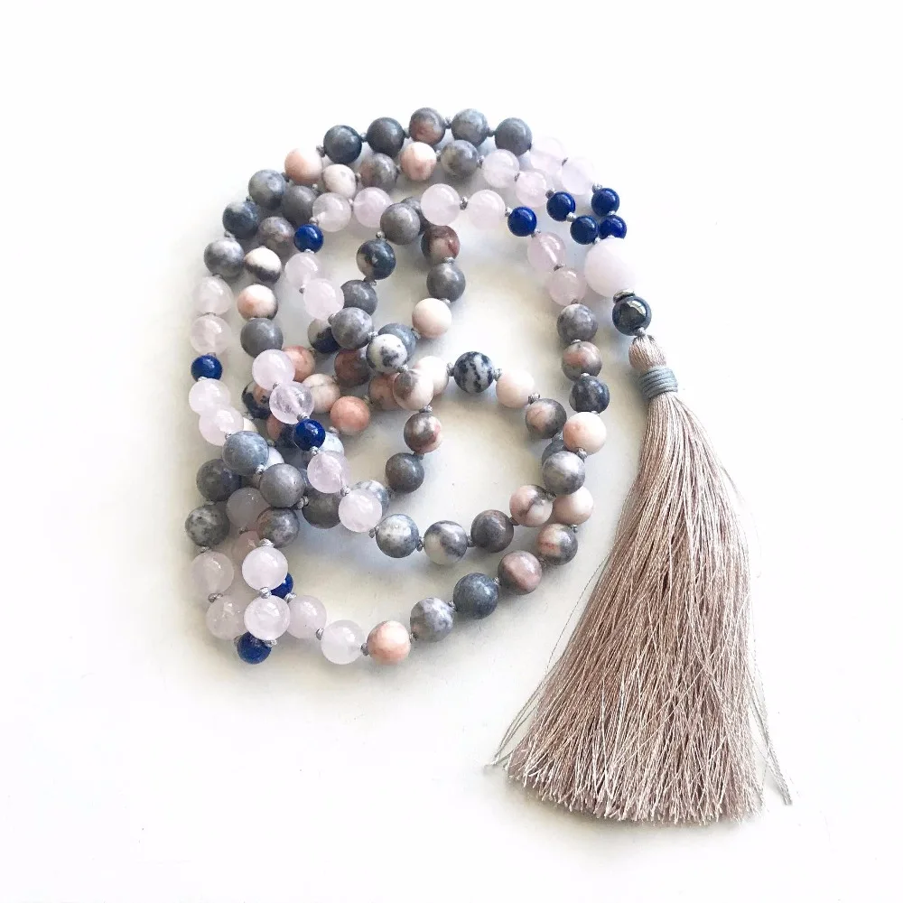 Drop Shipping 108 MAlA Beads Hand Knotted Necklac Lapis Lazuli And Jaspers Mala Necklace Meditation Jewelry Prayer Jewelry
Drop Shipping 108 MAlA Beads Hand Knotted Necklac Lapis Lazuli And Jaspers Mala Necklace Meditation Jewelry Prayer Jewelry
