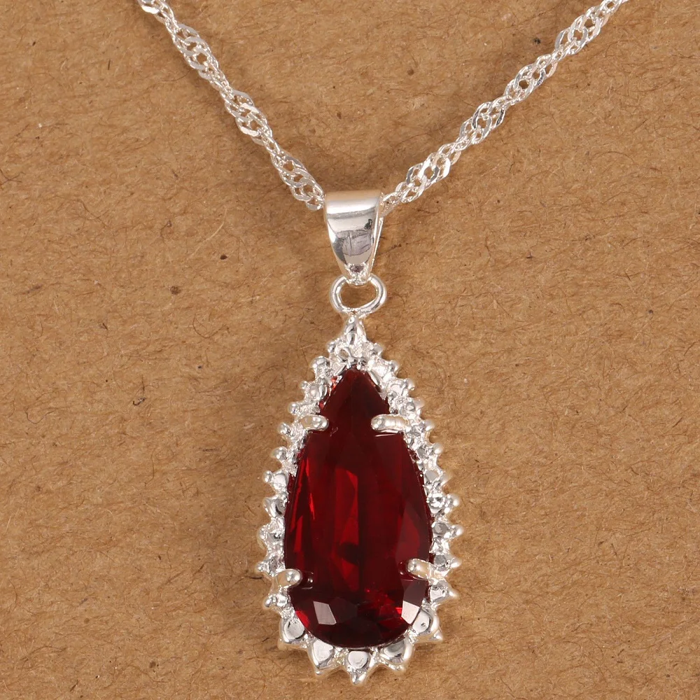 Fashion Women Lady Red Rhinestone Crystal Pendant Chain Necklaces Party Drop Dangle Elegant Necklace Jewelry
Fashion Women Lady Red Rhinestone Crystal Pendant Chain Necklaces Party Drop Dangle Elegant Necklace Jewelry