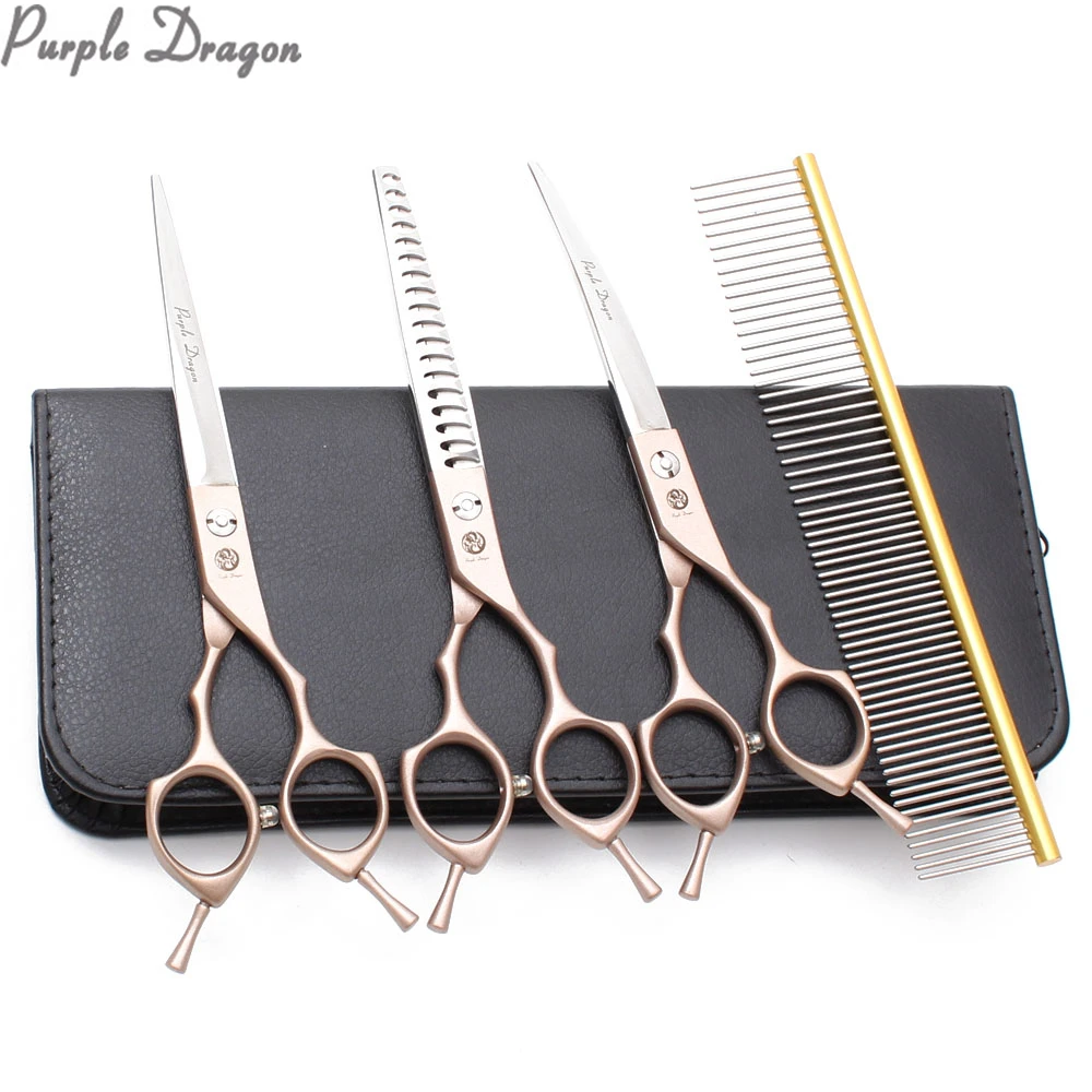 Suit 6.5" 440C D4Pcs Dog Grooming Scissors Cutting Shears Thinning Scissors Curve Shears Professional Pet Scissors Add Bag Z3009
Suit 6.5" 440C D4Pcs Dog Grooming Scissors Cutting Shears Thinning Scissors Curve Shears Professional Pet Scissors Add Bag Z3009