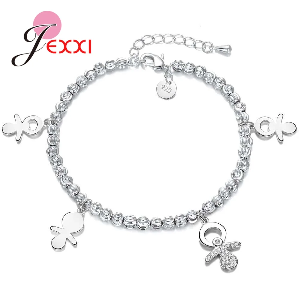 Real 925 Pure 925 Sterling Silver Cubic Zircon Cute Small People Pattern Bracelets For Women Female Pretty Wedding Gifts
Real 925 Pure 925 Sterling Silver Cubic Zircon Cute Small People Pattern Bracelets For Women Female Pretty Wedding Gifts