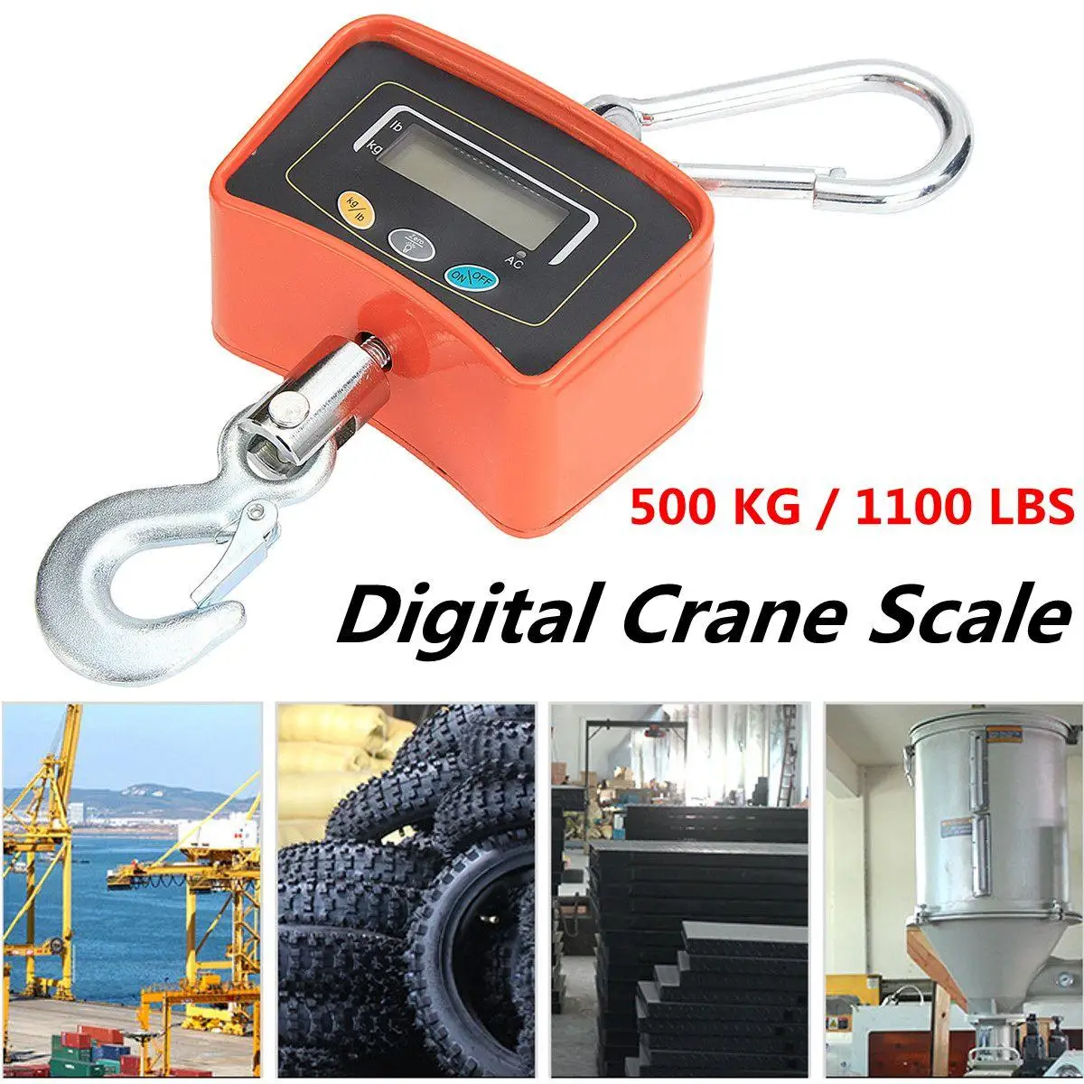 500KG/1100 LBS Digital Crane Scale 110V/220V Heavy Duty Industrial Hanging Scale Electronic Weighing Balance Tools
500KG/1100 LBS Digital Crane Scale 110V/220V Heavy Duty Industrial Hanging Scale Electronic Weighing Balance Tools