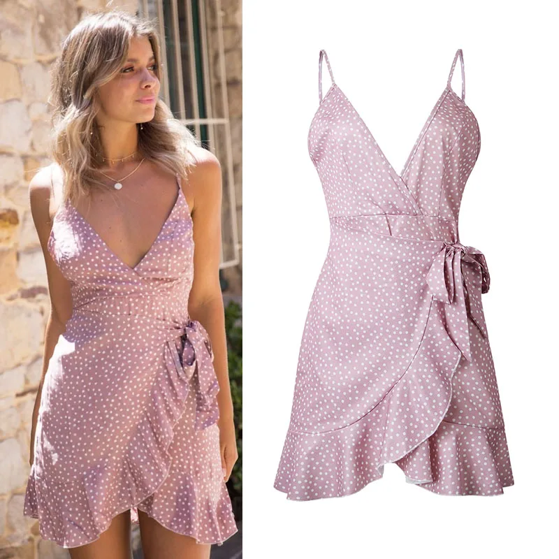 Spaghetti Strap Sexy Dresses For Lady Summer Clothes V-neck Mini Dress With Waistband Floral Print Beach Birthday Party Dresses
Spaghetti Strap Sexy Dresses For Lady Summer Clothes V-neck Mini Dress With Waistband Floral Print Beach Birthday Party Dresses