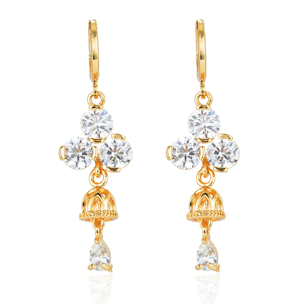 Fashion Women Gold Color Clear Cubic Zirconia Ringing Bell Dangle Earrings Jewelry
Fashion Women Gold Color Clear Cubic Zirconia Ringing Bell Dangle Earrings Jewelry
