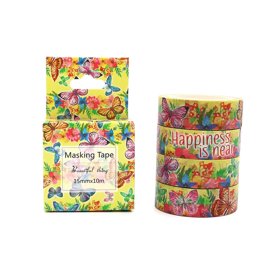 Box Package Kawaii Butterfly Washi Tape Excellent Quality Colorful Paper Masking Tape DIY Decorative Tapes 10m*15mm
Box Package Kawaii Butterfly Washi Tape Excellent Quality Colorful Paper Masking Tape DIY Decorative Tapes 10m*15mm