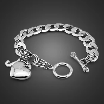 Hot Sale fashion brand 925 Sterling Silver Bracelet Women 12 mm20cm heart-shaped bracelet Authentic solid Silver Jewelry gift
Hot Sale fashion brand 925 Sterling Silver Bracelet Women 12 mm20cm heart-shaped bracelet Authentic solid Silver Jewelry gift