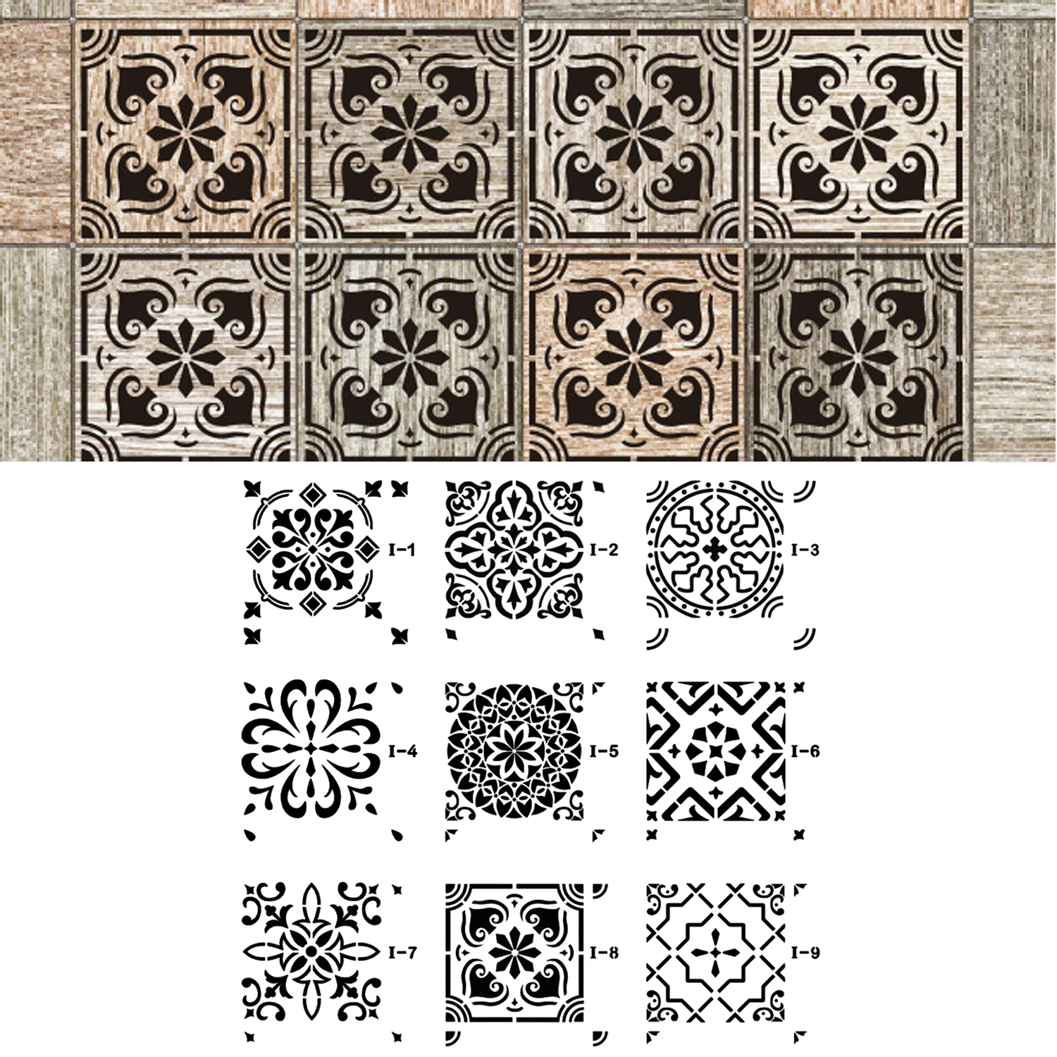 9PCS Assorted Patterns Mandala Dotting Painting Stencils Templates for DIY Craft Furniture Canvas Rocks Fabrics Wall Art 20x20cm
9PCS Assorted Patterns Mandala Dotting Painting Stencils Templates for DIY Craft Furniture Canvas Rocks Fabrics Wall Art 20x20cm