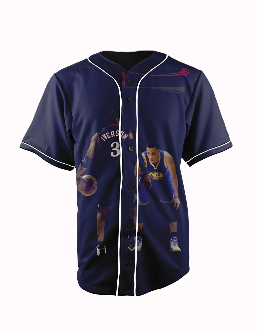 Real US American Size Allen Iverson vs Steph Curry high quality 3D Sublimation Print Button up Jersey plus size 3xl 4xl 5xl 6xl
Real US American Size Allen Iverson vs Steph Curry high quality 3D Sublimation Print Button up Jersey plus size 3xl 4xl 5xl 6xl