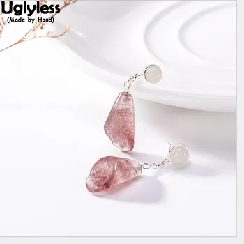 Uglyless Elegant Women Pink Gemstone Jewelry Handmade Strawberry Quartz Orchid Flower Earrings Real Solid 925 Silver Jade Bijoux
Uglyless Elegant Women Pink Gemstone Jewelry Handmade Strawberry Quartz Orchid Flower Earrings Real Solid 925 Silver Jade Bijoux