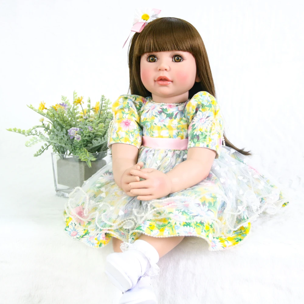 60cm Silicone Vinyl Reborn Baby Doll Lifelike Newborn Girls Babies Toddler 24inch longhair princess play house doll birthday toy
60cm Silicone Vinyl Reborn Baby Doll Lifelike Newborn Girls Babies Toddler 24inch longhair princess play house doll birthday toy