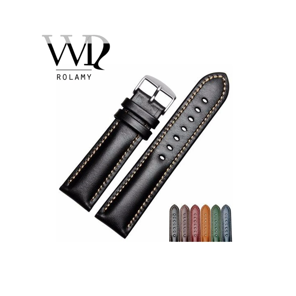 Rolamy 18 20 22mm Handmade Leather VINTAGE Black Brown Blue Green Wrist Watch Band Strap Belt For CITIZEN Omega Daytona Oyster
Rolamy 18 20 22mm Handmade Leather VINTAGE Black Brown Blue Green Wrist Watch Band Strap Belt For CITIZEN Omega Daytona Oyster