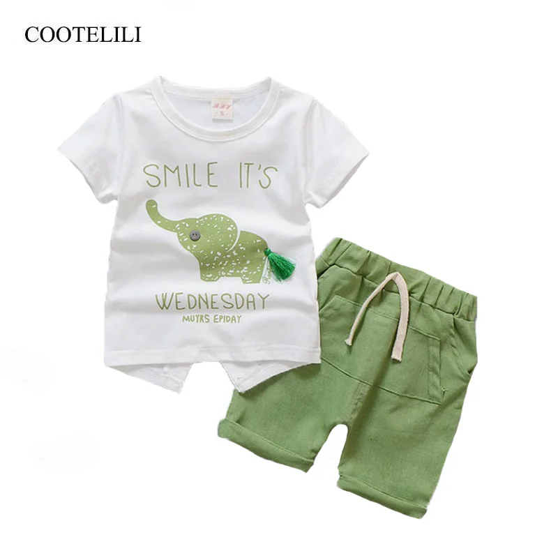 COOTELILI Cute Elephant Toddler Girls Boys Summer Clothing Kids Clothes Set Summer Baby Boy T-Shirt + Shorts Cotton Suits
COOTELILI Cute Elephant Toddler Girls Boys Summer Clothing Kids Clothes Set Summer Baby Boy T-Shirt + Shorts Cotton Suits