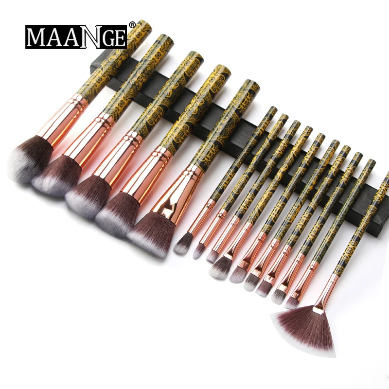 MAANGE 15pcs Professional Makeup Brushes Set Kit Foundation Blush Lip Eyeliner Eye Shadow Face Powder Brush Set For Cosmetic
MAANGE 15pcs Professional Makeup Brushes Set Kit Foundation Blush Lip Eyeliner Eye Shadow Face Powder Brush Set For Cosmetic