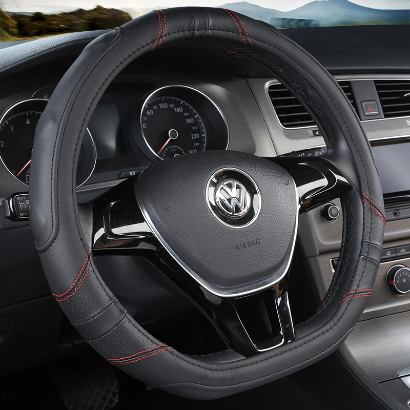 KKYSYELVA D Shape Steering-Wheel Black Auto Car Steering Wheel Cover Leather 38CM wheel cover Interior accessories
KKYSYELVA D Shape Steering-Wheel Black Auto Car Steering Wheel Cover Leather 38CM wheel cover Interior accessories