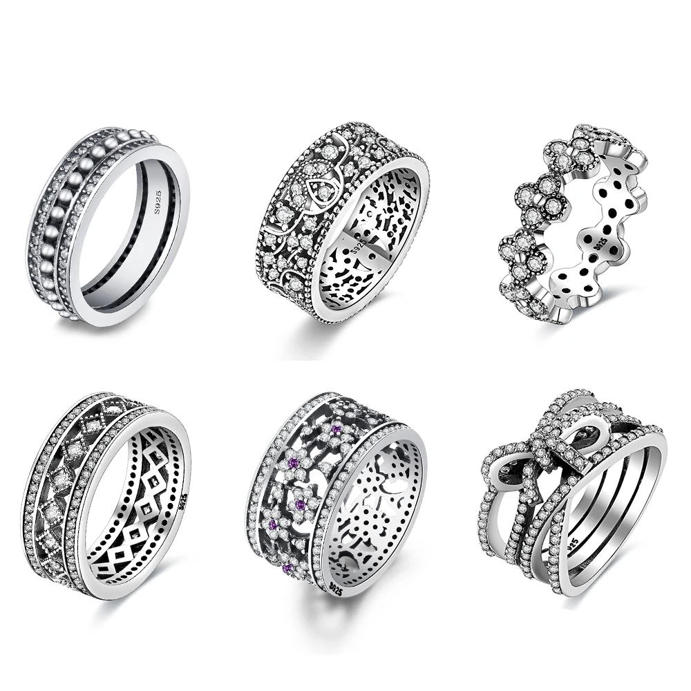 6 Style 925 Sterling Silver Ring Charm Jewelry Fashion 925 Crystal Diy Flower Women Fashion Wedding Ring Charm Fit Party Jewelry
6 Style 925 Sterling Silver Ring Charm Jewelry Fashion 925 Crystal Diy Flower Women Fashion Wedding Ring Charm Fit Party Jewelry