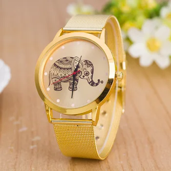 

2019 New Fashion elephant Alloy watches Women Luxury Brand JW gold Stainless steel Dress Sport Wristwatches Clock Quartz Watch