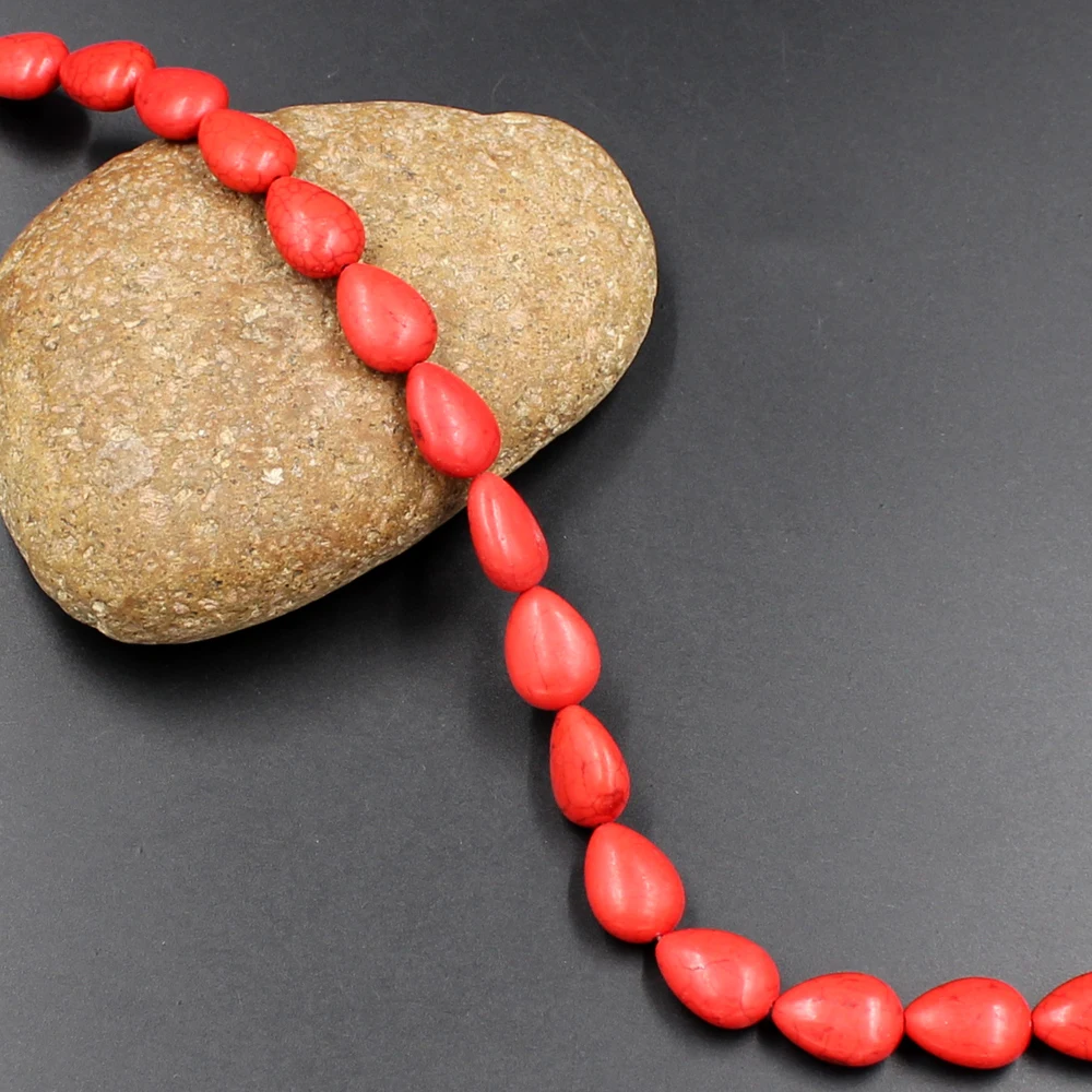 Kakee 2019 красные бирюзовые бусины из натурального камня для самостоятельного