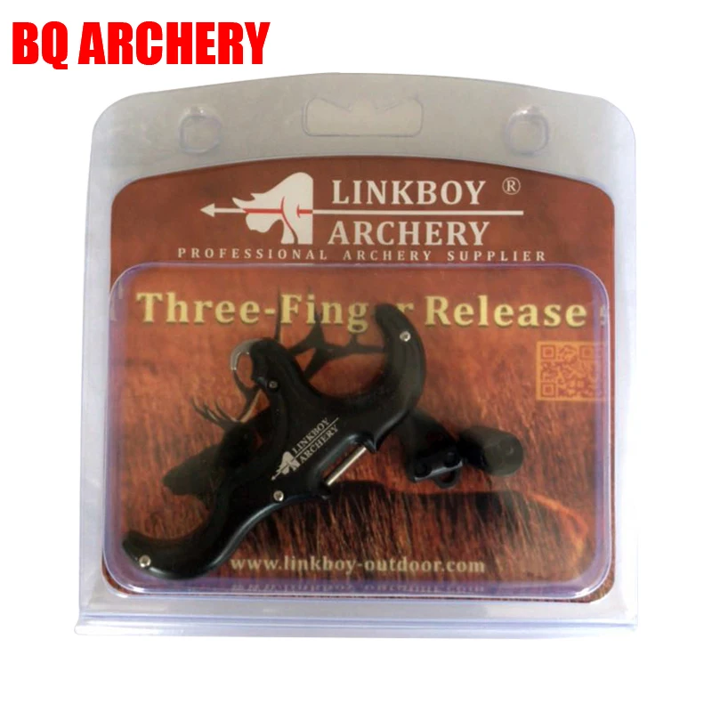 1pcs Linkboy Archery 3 Finger Grip Trigger Release Aid for Compound Bow Auto Hunter Hunting Accessories | Спорт и развлечения